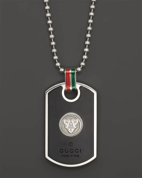 gucci tag necklace free shipping|gucci dog tag necklace men's.